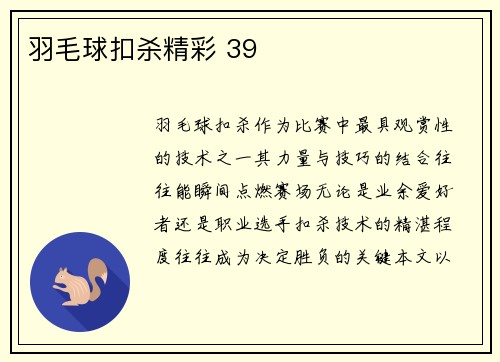 羽毛球扣杀精彩 39